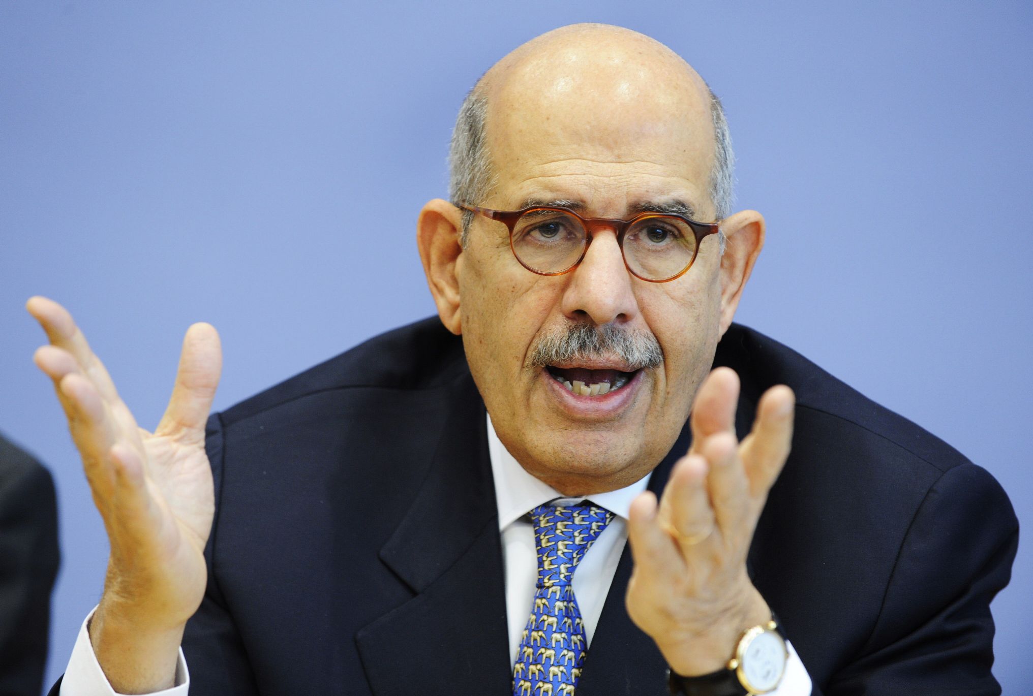 El-Baradei to the Egyptian people: Hold still!